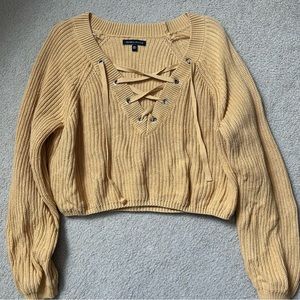 Mustard Yellow Kendall & Kylie Cropped Sweater